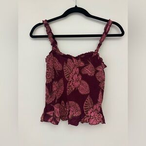 Patrons of Peace Floral Pink Sleeveless Top